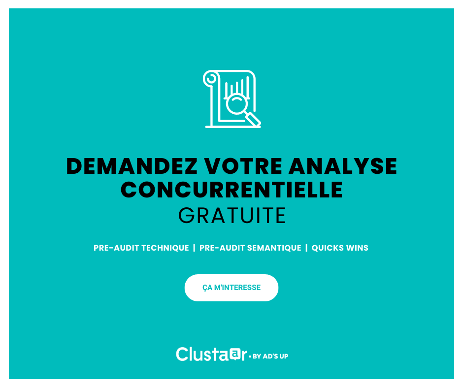 #SEO #Conseils
Votre site web est en manque de performance ?Clustaar propose un échange gratuit afin d'améliorer les performances de votre site web : pré-audit technique, pré-audit sémantique, quicks wins
Intéressé(e) ? indiquez UP en commentaire et on vous recontacte !
