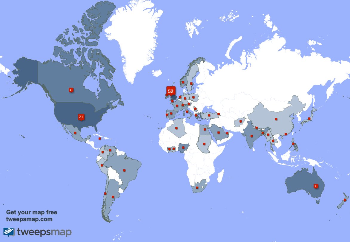 I have 5 new followers from Greece 🇬🇷, and more last week. See tweepsmap.com/!WeMammographe…
