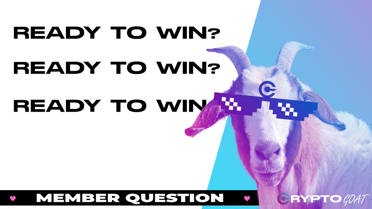 cryptogoatshow's tweet photo. Who is ready to win? Let me know.

🔔tun on notifs🔔 https://t.co/ViJisBZCQA