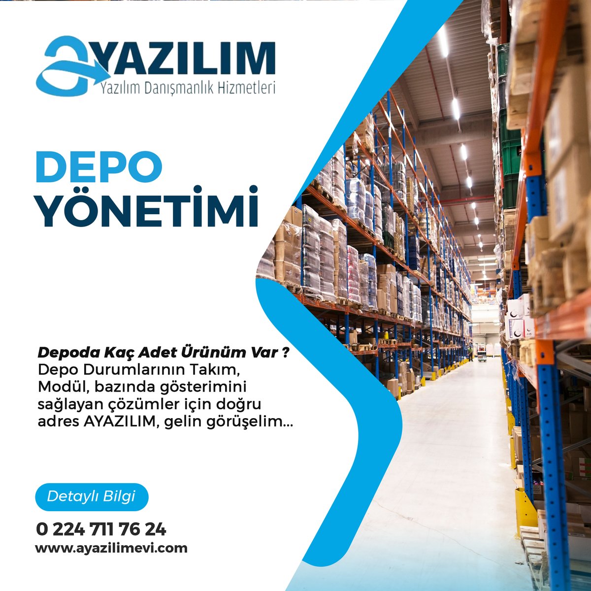 Depoda Kaç Adet Ürünüm Var ?
Depo Durumlarının Takım, Modül, Paket bazında gösterimini sağlayan çözümler için doğru adres AYAZILIM, gelin görüşelim..
Detaylı bilgi için; ayazilimevi.com
#ayazilim #yazılım #mobilya #koltuk #bayi #mağaza #depo #müşteri #inegölmobilya
