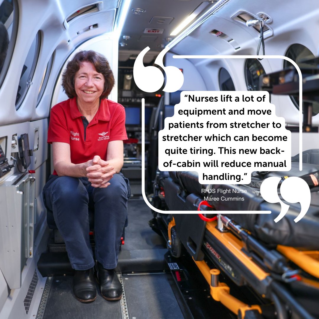 Flight Nurse Maree Cummins explains how the new B360 cabin will help our Flight Nurses.

For your chance to win a private tour of our new B360 aircraft, visit the RFDS website: rfds.co/3SGhD6f
