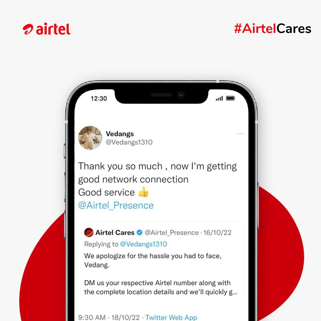 Airtel_Presence's tweet image. | #TestimonialTuesday | #AirtelCares | This is the flow we want to be In! 

It all starts and ends with you. Thank you for creating special moments of joy❤️