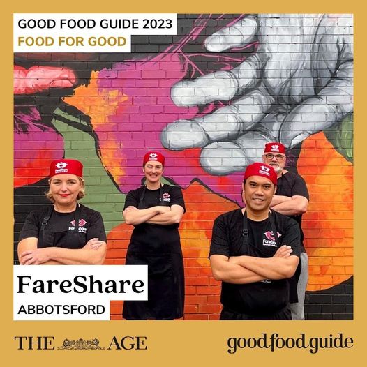 Wow, what an honour, thanks for the award <a href="/goodfoodau/">goodfoodAU</a> ! To everyone who has volunteered or donated food, funds or services over the past year, this one’s for you.
#goodfoodguide23 #foodforgood #doinggood  #thankyou #forourcommunity