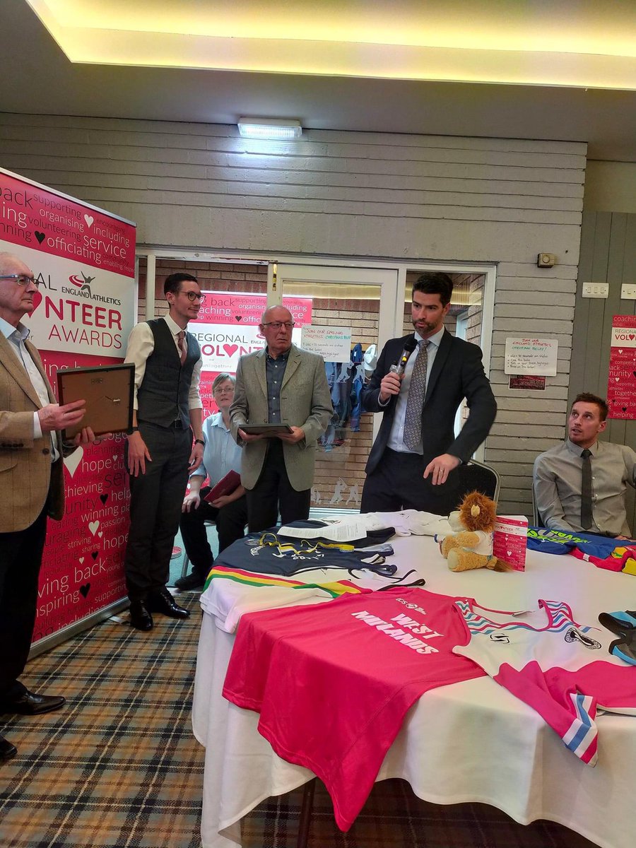 Hats off to Chair of Midland Counties Stewart Barnes on his lifetime services award at last night's England Athletics Awards Evening in the West Midlands....