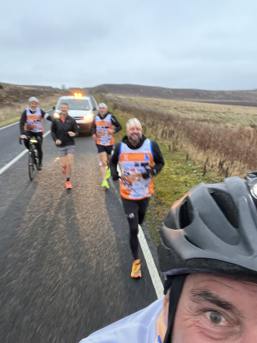 philallingan's tweet photo. Otterburn to Newcastle today. Got Steve Cram with us. Not sure if he’s doing 800m or 1500m #ultra7in7 https://t.co/yjeqqGDyFd