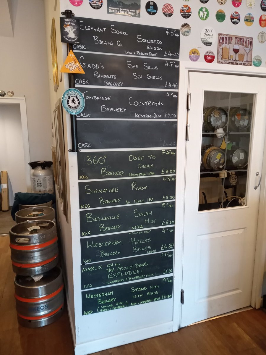 The board as it stands for the start of the week #craftbeerlover #caskale #craftbeerscene #cask #camra #bromleycamra #beerlover🍻 #bromleybusiness #beerstagram #beeroftheday #realales #realbeer #ukbrewery #ukbeerscene #ukbeerdrinker