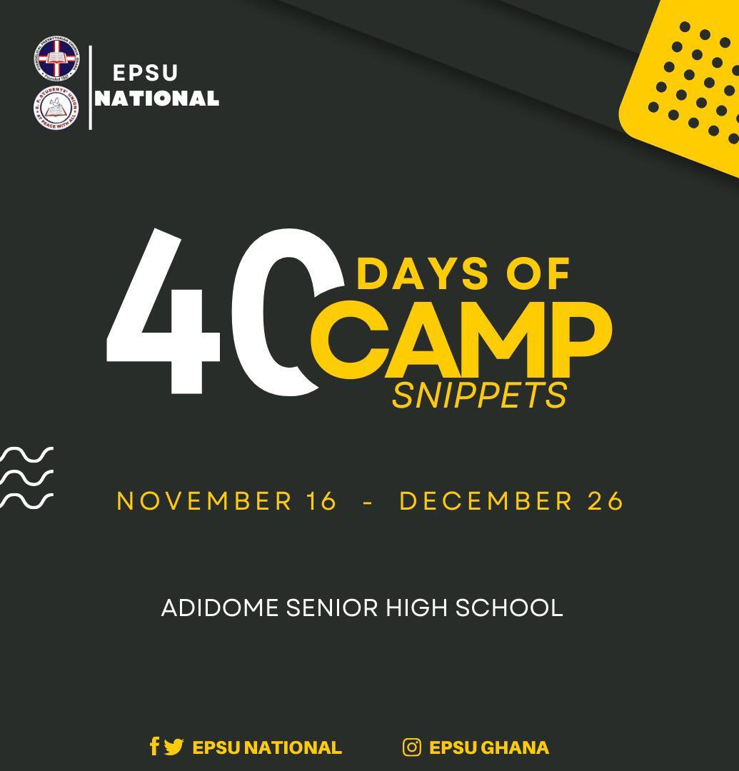 epsunational's tweet photo. 40 DAYS OF CAMP SNIPPETS
Camp Snippet is a small and often interesting piece of news or information on #CAMP2022
Starting tomorrow, we bring to you daily snippets that will prepare your mind, body and soul for CAMP 2022.
This is the place to be.
Don't be told...!
#Dec4Camp https://t.co/w4uwLtMuQS