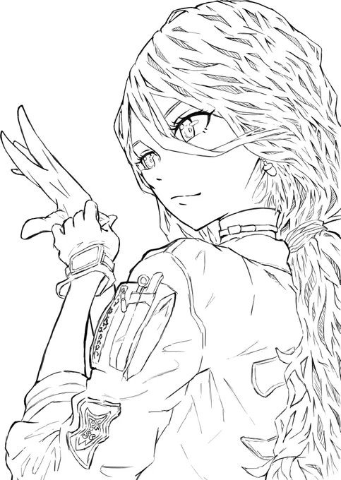 いつもとちょっと違う感じの線画を描いてみたり
(影響を受けやすいタイプです)
#イラスト 