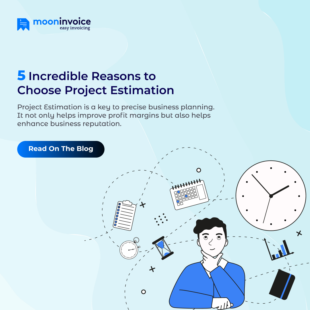 mooninvoice's tweet image. Project estimates are a boon to business owners. Businesses can improve their reputation and business by sending accurate yet timely estimates to their clients. 

👉Follow our blog for more information - t.ly/JEk4

#MoonInvoice #estimationsoftware #ProjectEstimation