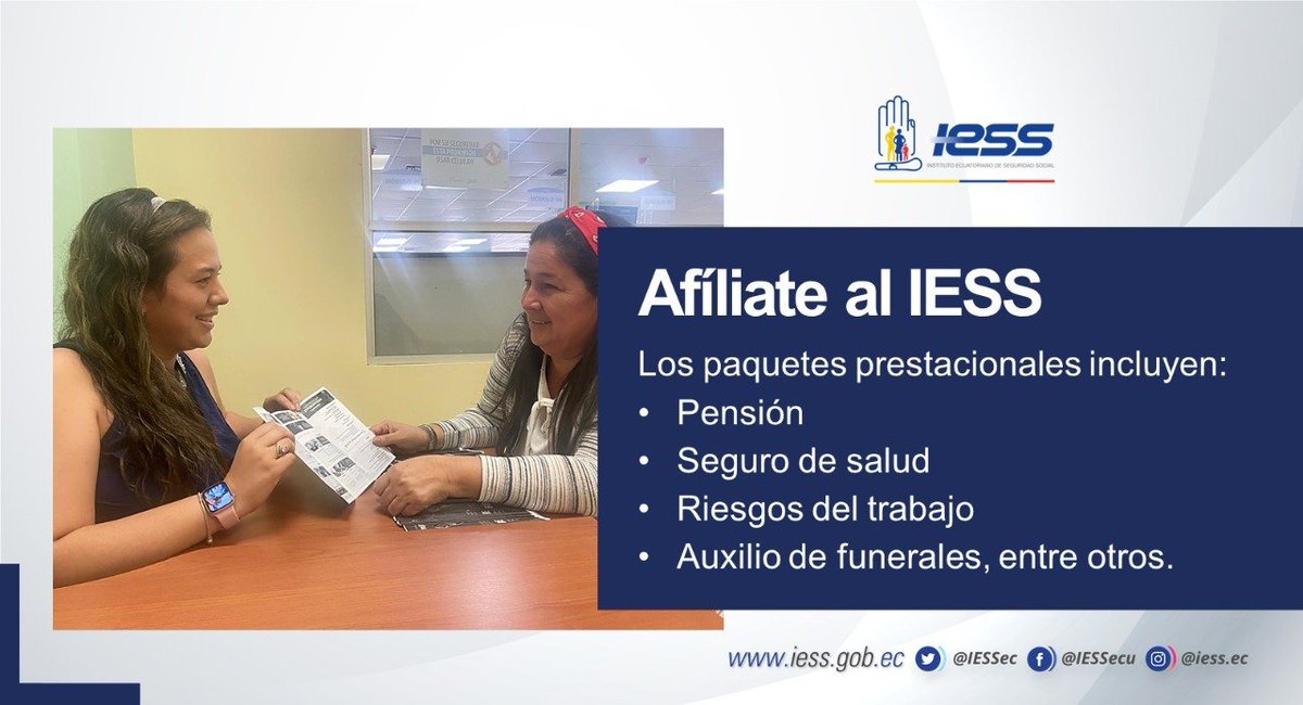 IESS_SSC's tweet photo. #Manabí | Si deseas afiliarte a la seguridad social visítanos en los Centros de Atención o agencias en: Portoviejo, Manta, Chone, Bahía de Caráquez, Jipijapa y El Carmen.
#IESSatuServicio https://t.co/pWbChHq44U