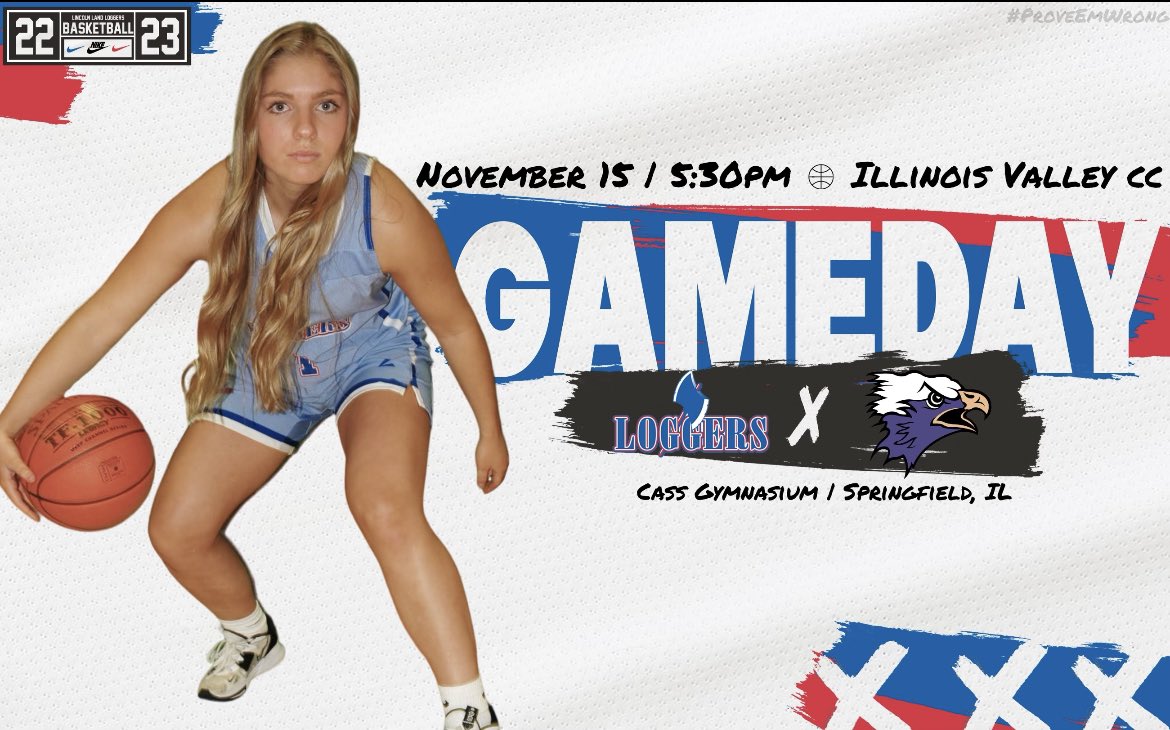 LLCC_LoggersWBB's tweet photo. GAME DAY 🏀
#11 @LLCC_LoggersWBB host Illinois Valley today at Cass Gym. Tip off begins at 5:30pm. #LoggerStrong #ProveEmWrong https://t.co/W4qhVyayJ7