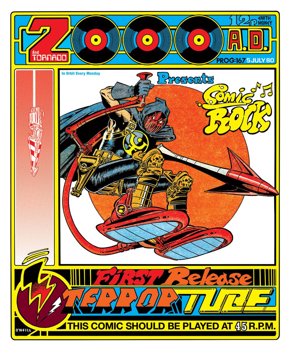 2000AD's tweet image. A Kevin O&apos;Neill appreciation thread, to be added to irregularly.

Cover to 2000 AD Prog 167 (1980)