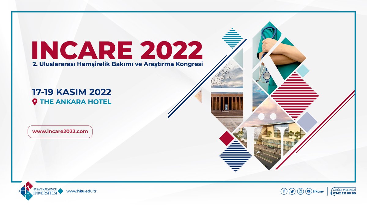 II. Uluslararası Hemşirelik Bakımı ve Araştırma Kongresi (INCARE'22)👨‍🔬👩‍🔬

'Teknoloji, Sanal Gerçeklik ve Yapay Zeka Ortamında Hemşirelik Bakımının Geleceği' konularının konuşulacağı kongre;

🗓️17-19 Kasım 2022
📍The Ankara Hotel'de.

Detaylar için:➡️incare2022.com/tr