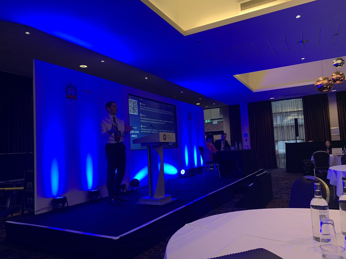 Thanks to Debbie and Mike from <a href="/ukhomeoffice/">Home Office</a> for presenting at the <a href="/NFCC_FireChiefs/">National Fire Chiefs Council</a> National Resilience conference and taking lots of questions from a packed floor.