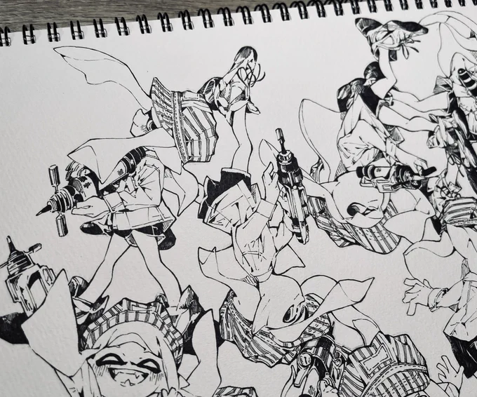 ミリペンでシャプマのエモート描いてみた
#splatoon3 