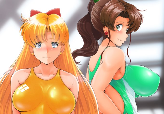 同人誌作成の息抜きに美奈子ちゃんまこちゃん競泳水着なのぜ。 