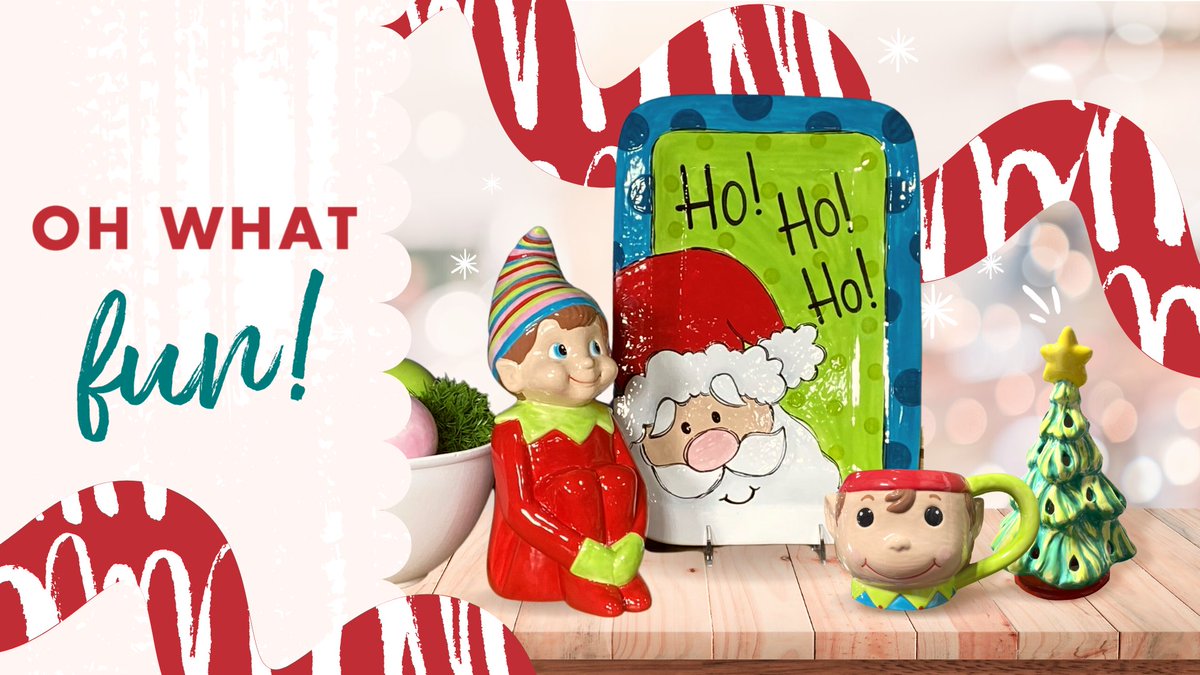 ColorMeMineScha's tweet image. Holiday Fun at Color Me Mine! bit.ly/3TGJmEm