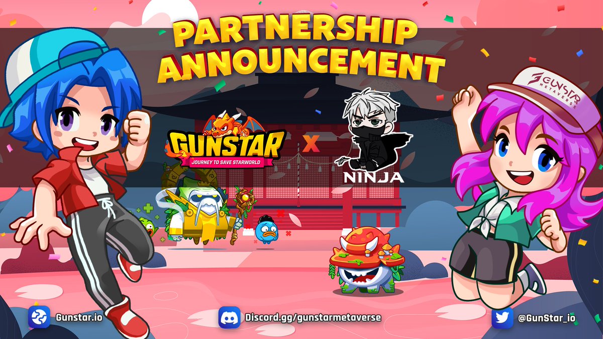@gunstar_io🤝<a href="/NinjaGameGuild/">NinjaGuild (NGG) /Web3/CryptoCurrency</a>
 
🥷 Contributes to the alleviation of economic poverty in Africa by providing an optimal gaming environment and education
 
👉 Details: blog.gunstar.io/partnership-an…

#Gunstar #Metaverse #RaidBoss #esportsfi $GSTS $GSC #BuildonBNBChain #BNBChain