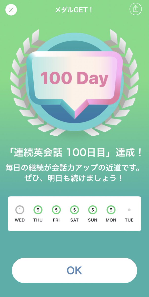 Full48991225's tweet photo. 何度か途切らせながらもまた3桁に戻ってきました！こっからもコツコツ積み上げていきます😁
#スピークバディ https://t.co/BYT4tffc7I