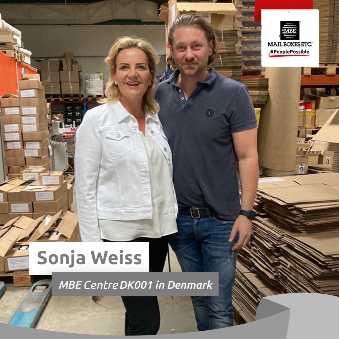 MailBoxesEtcUK's tweet photo. Sonja Weiss, owner of the MBE Centre DK001 in Denmark, spoke about the importance of a fair work-life balance, and being able to turn working partnerships into real friendships.
Join the MBE network today.
https://t.co/YkRBTRXPDz
#PeoplePossible.
#JoinMBE https://t.co/76EpZrjzKT