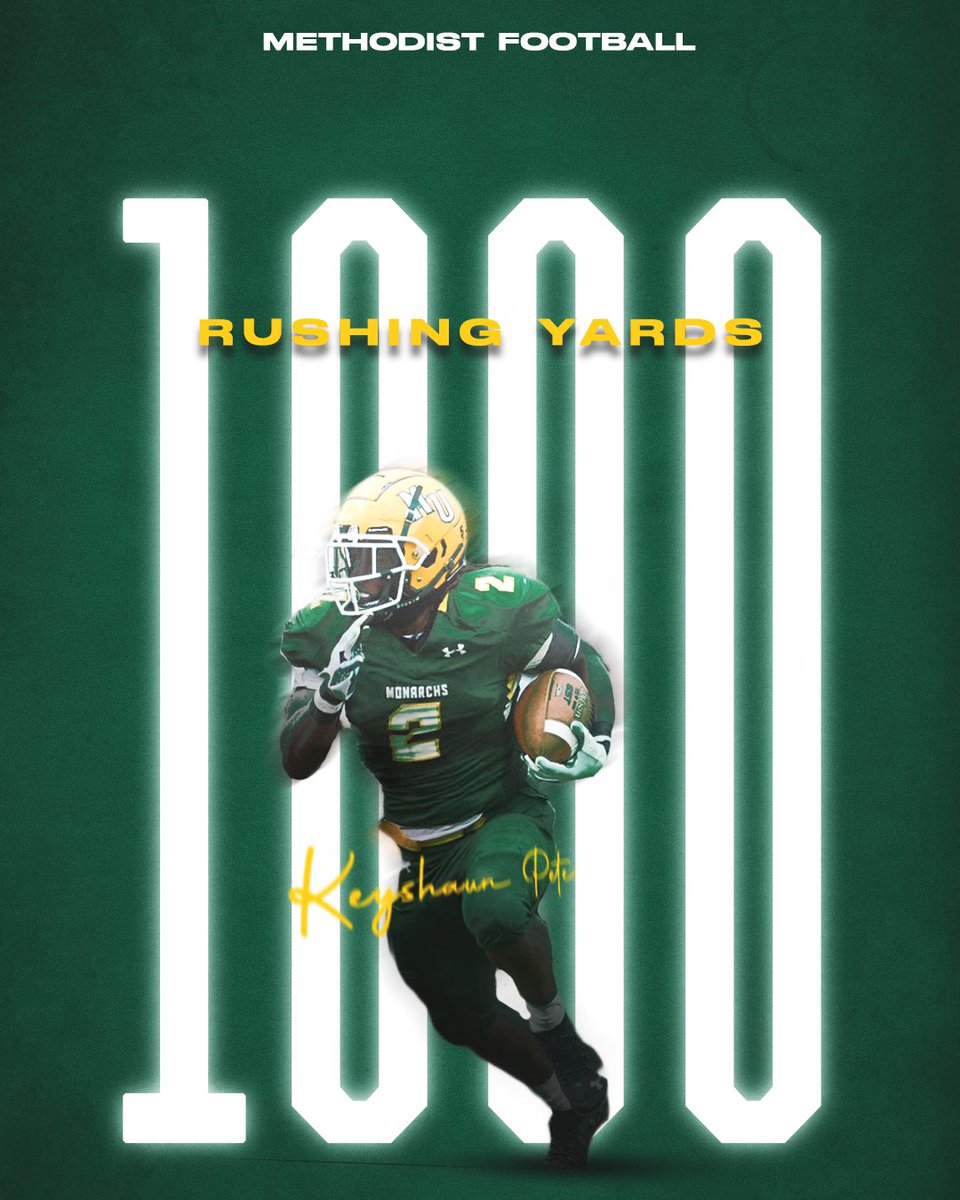 Keyshaun Pete hit the 1000 yard rushing mark (Only the 3rd time in school history)