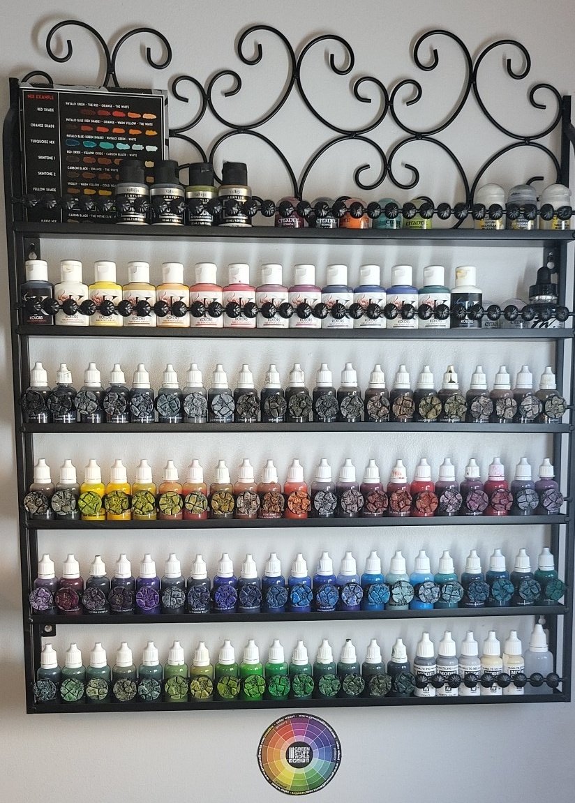 Nellis_AOS's tweet photo. Getting organised to get more painting done. Contrast and shades with kimera layers when needed and vallejo metals. #slapchop https://t.co/7zFdMw7OkA