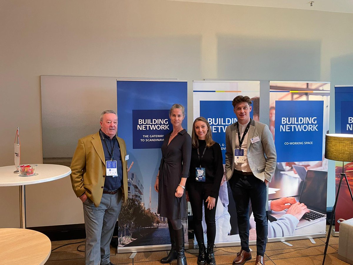 lpi_group's tweet photo. #BNCC2022! Our team is delighted to be catching up with @Entirl 's Karin Angus and Ciara Lynch alongside BNCC organiser, Mickey Lund at today's Building Network Construction Conference in Copenhagen. #cloudtogroundprotection #globalambition #buildingnetwork #scandi https://t.co/xF9jwblSTD