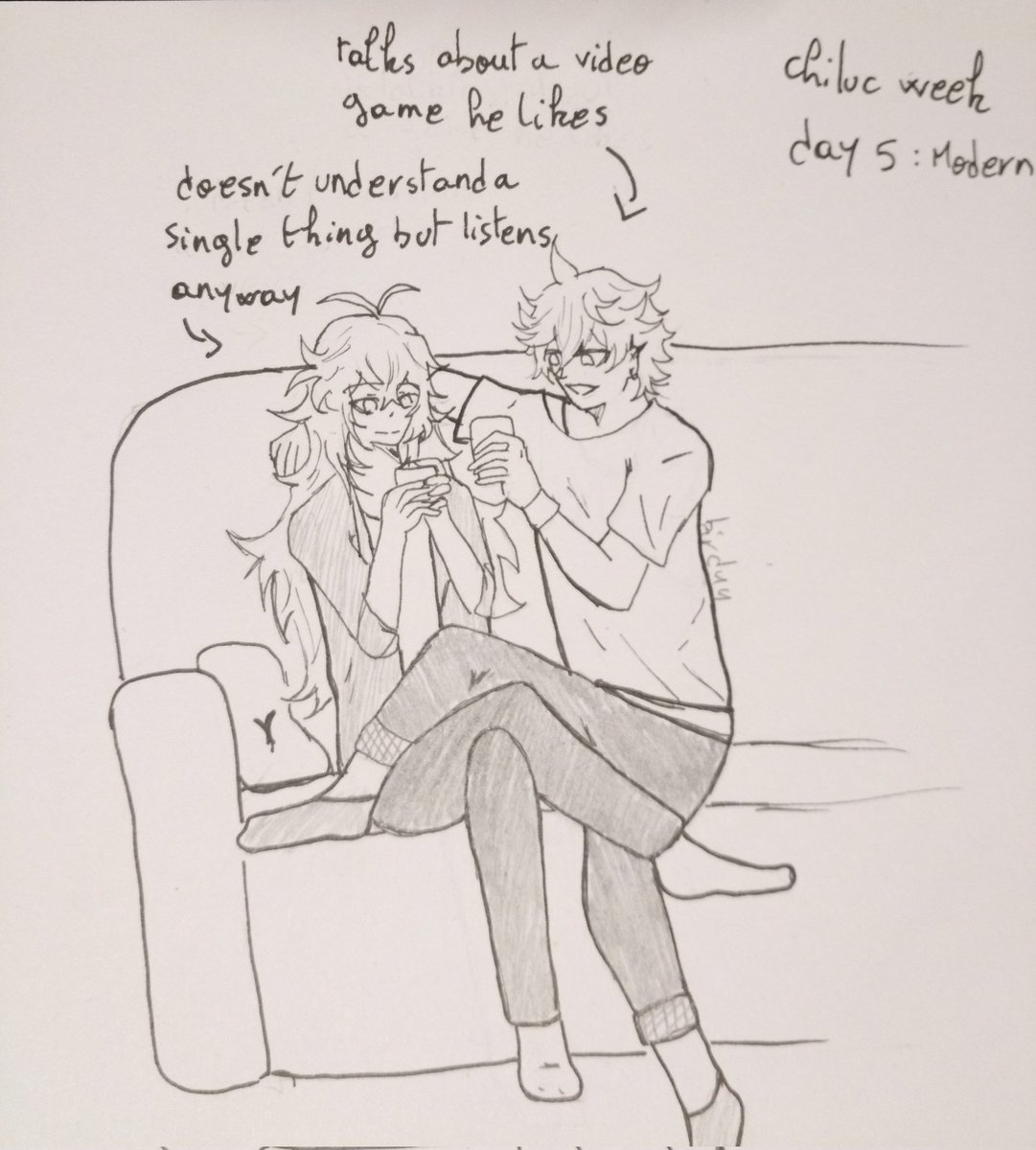 little_starline's tweet photo. #chiluc #chilucweek2022
day 5 : modern au
I'm not done with this week I swear, I'm just not in time https://t.co/OWYlBdfRnX