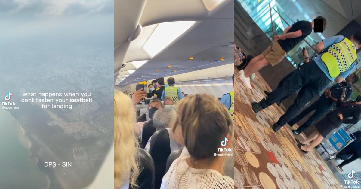 MothershipSG's tweet photo. Scoot flight from Bali to S'pore couldn't land because passengers didn't fasten seatbelt securely: https://t.co/sfsXQuybOD https://t.co/TLgz4CAkWc