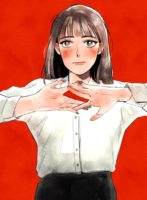 データ消してたら前に新刊の表紙にしようとしてそのままになってた絵でてきたので見て～ 前も載せたかな 