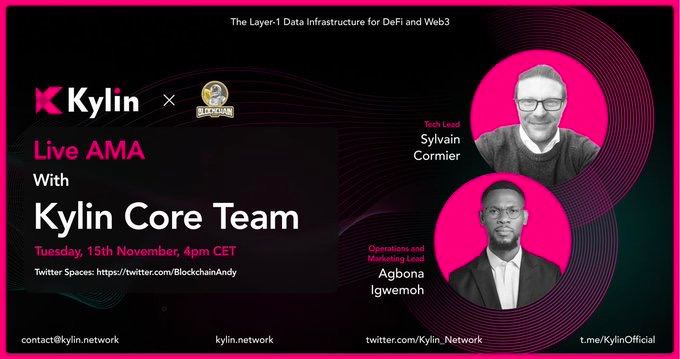 Kylin_Network's tweet photo. Hello Kylians 🐉

Our Twitter Spaces Live AMA featuring Core team members @silvereau and @aAgbona, hosted by @BlockchainAndy, happens in less than 2 hours. 

Don't forget, there'll be a 1,000 PCHU rewards pool for the best Kylin-centric questions. 

https://t.co/Xc2kD4IqyX https://t.co/ny9v98bCia