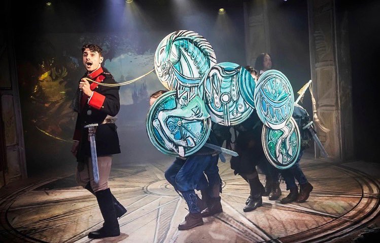 JCJoel's tweet photo. We provided projection drapes from silks and sheers, printed show flooring as well as the full stage scenery package. Also assembling essential props, such as the iconic pumpkin carriageπ, dancing horsesπ΄ & flags.
#JCJ #behindthescenes #manufacturing #visionstoreality #theatre https://t.co/Ra7k4jWOUF