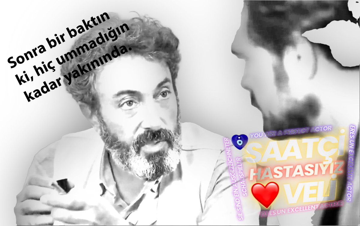 SaatciVeli's tweet photo. "Sonra bir baktın ki, hiç ummadığın kadar yakınında"

Saatçi Veli'nin Hastasıyız… "Deli Sözler" 🫶

@OkmenBurhan @nanananukastam @halilibrahimin @emanetkanal7 @KaramelYapim @ayhanzen @NazmiyeYilmaz6 @EcchoRights

#BurhanOkmen #emanet #SaatciVeli #SaatciVelidenDeliSozler #veli https://t.co/CypKT1mtg9
