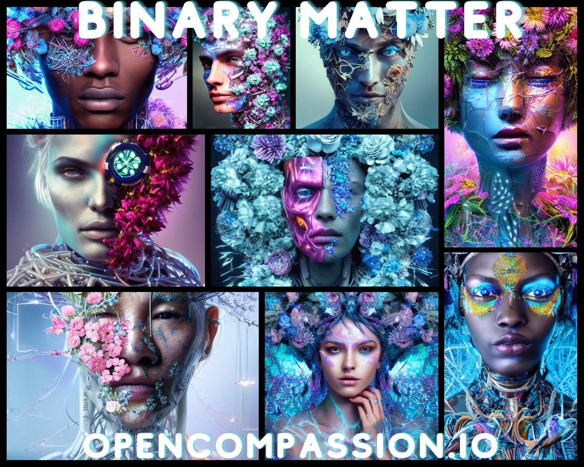 OpenCompassion's tweet photo. GM #NFTCommunity &amp;   #nftcollectors 
Here is another #NFT  
Sneak peek of our 1010 NFT Collection 
"Binary Matter" learn more about their backstory on 
https://t.co/iaiggzZl4Q https://t.co/3hv7GJ3VQ6