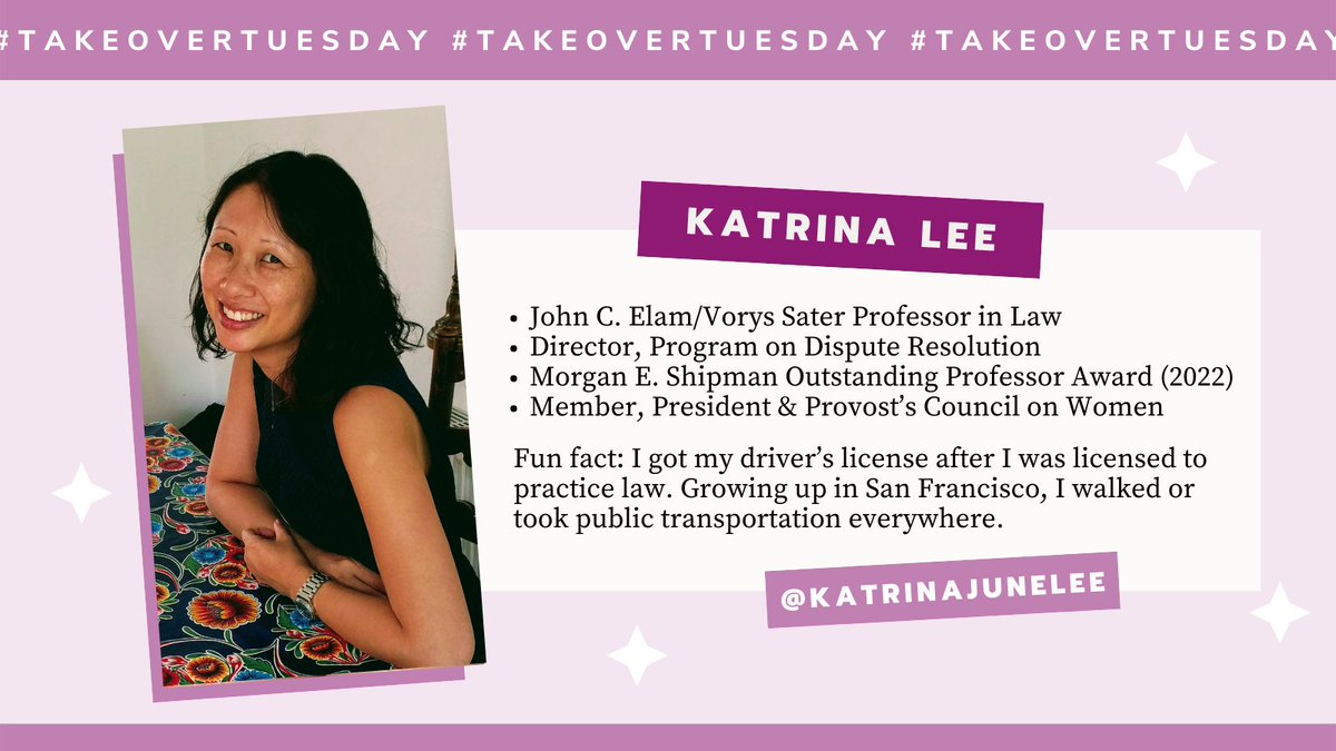 OhioStateLaw's tweet image. Meet our first #TakeoverTuesday faculty member, @katrinajunelee! From the many aspects of her career, to exploring Columbus, to forming meaningful connections with the #osulaw community, she will share what shaped her experience. Be sure to check out our feed throughout the day!