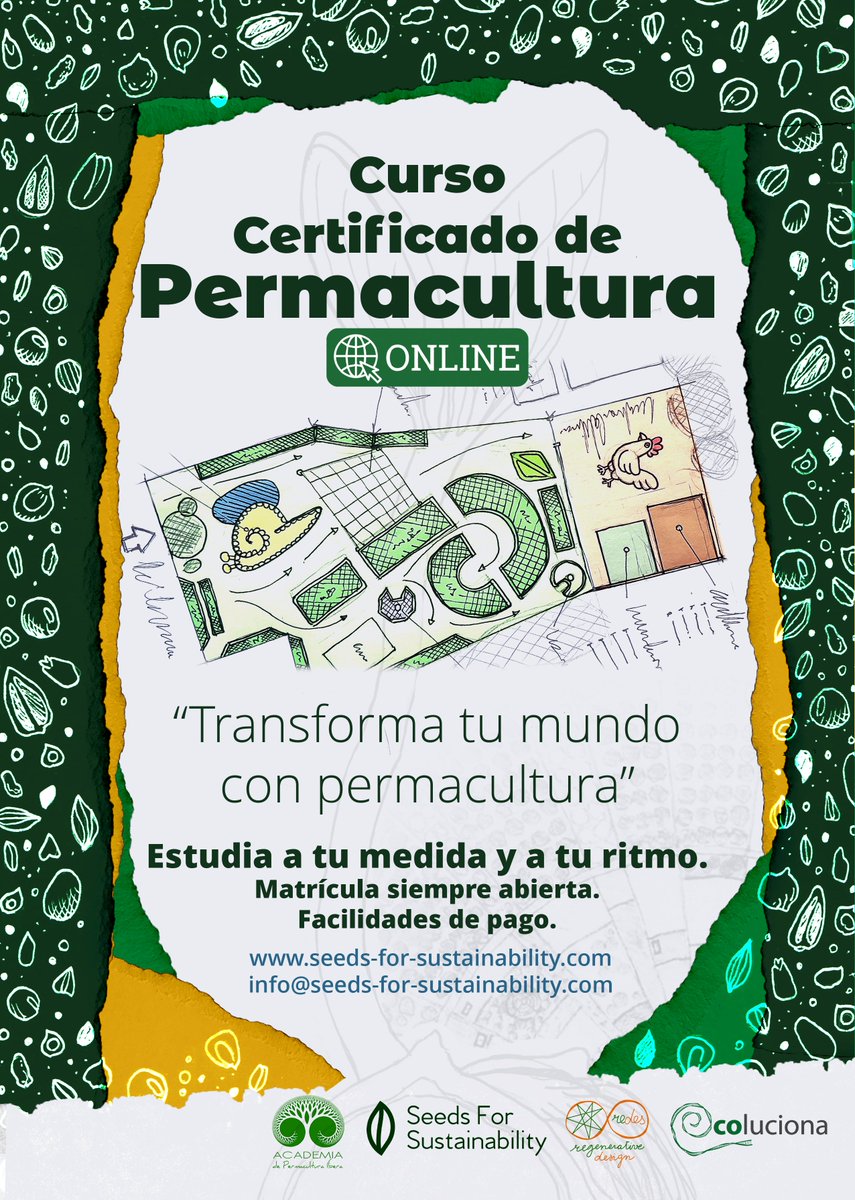 ¿Quieres co-crear un mundo mas sostenible y sano?

Conoce nuestro curso certificado de permacultura, y descubre el potencial que tiene este sistema de diseño para crear impacto positivo.
seeds-for-sustainability.com/cursos/diseno-…

#naturebasedsolutions  #agenda2030 #circulardesign #circularity