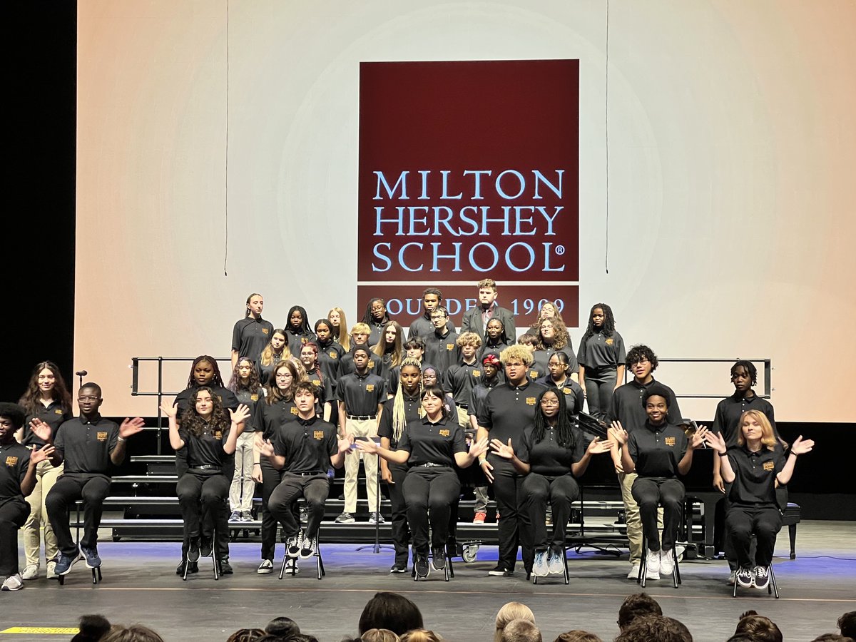 miltonhershey's tweet photo. On Monday, Nov. 7, Milton Hershey School held the Founders Day Assembly. It included performances by New Horizons, student speakers, and remarks by President Pete Gurt ’85 and @CHSEarlyLearn Executive Director Senate Alexander ’06. https://t.co/s8XPgWbsgP #MHSFoundersWeek https://t.co/YJ22g7zQ7P