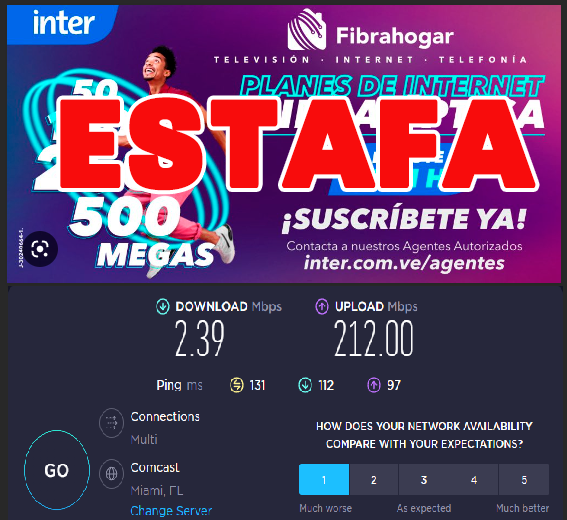 DjSerTix's tweet photo. @TuMundoInter #interestafa 
Desde el 07 de Noviembre caso #113968448  #FibraHogar Plan de 100mb mas de 40 USD mensuales y la descarga es menos de 10mb la misma falla todos los días igual el servicio coaxial es un ROBO!
@TuMundoInter
@Conatel https://t.co/7Cm4ejfAjL