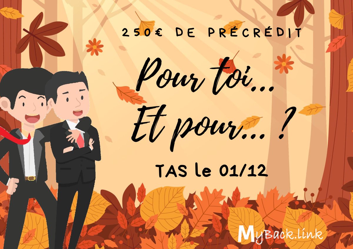 joachim_terrier's tweet photo. Pour fêter la sortie de notre nouvelle offre &amp; nouveau parcours client :

Jeu concours https://t.co/uG3PyxKAXC :

250€ de précrédit à gagner... ET À FAIRE GAGNER !

(Dotation totale : 500€ HT).

RT et commente en @ une personne que ça pourrait intéresser !

TAS le 01/12 ! 🍀 https://t.co/DpGmNw53il