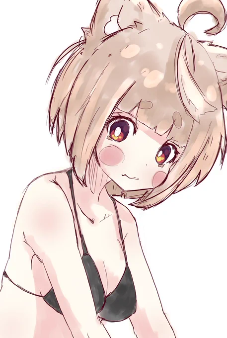 冬にあえて水着イラスト(*'∇`*) #イラスト #絵描きさんと繫がりたい #冬の創作クラスタフォロー祭り