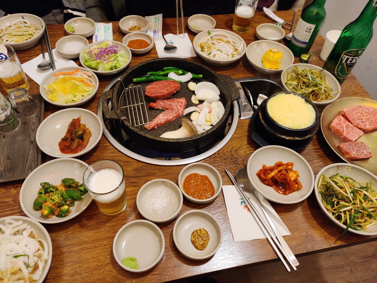 Wrapping up the first day of my Korea trip with amazing Korean BBQ. Great time at Sungkyunkwan University talking science and meeting old colleagues/friends.