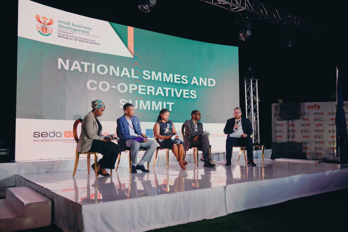 DSBD_SA's tweet photo. Panel discussions on:

👉International Market Access &amp; Sustainable Development Goals Africa Agenda
👉Significance of intra-trade &amp; mutual growth of Africa
👉Where are opportunities for SMMEs, how do we leverage based on our advantage as GEN Africa lead

#SMMEsummit #GEW2022 https://t.co/D838enD0VM