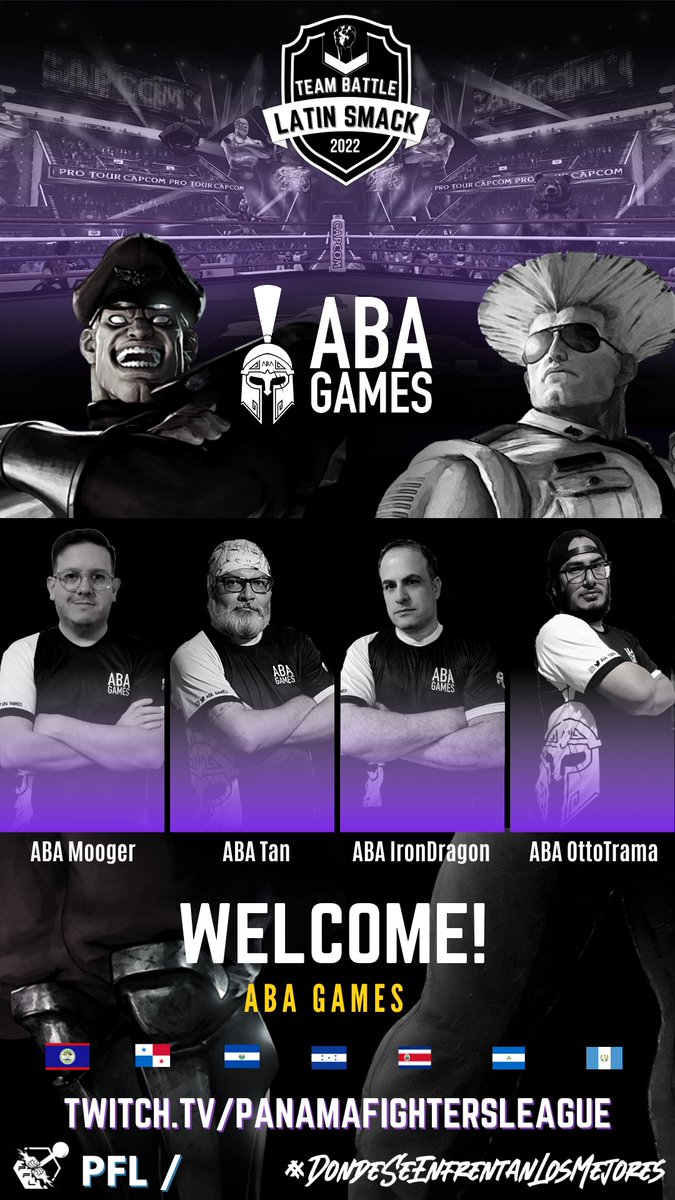Nuestros hermanos de Costa Rica del <a href="/ABA_Games/">ABA Games</a>  se unene a la salsa, luego de una ardua labor organizando Furia Tica, vienen con sed de victoria.
Bienvenidos al #LatinSmack2022 #SFVCE #fgc #latam #teambattle @capcomfighters @capcomlatam