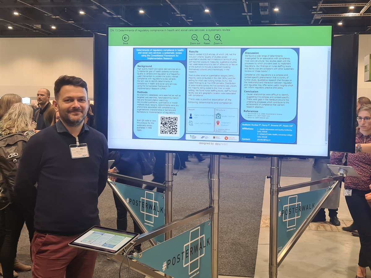 Paul Dunbar, our Senior Researcher, has presented a poster at last week’s <a href="/EPHConference/">EPH Conference</a> on his a systematic review of determinants of regulatory compliance in health and social care services. #EPH22 

You can read his full article here: bit.ly/3tnhwT1