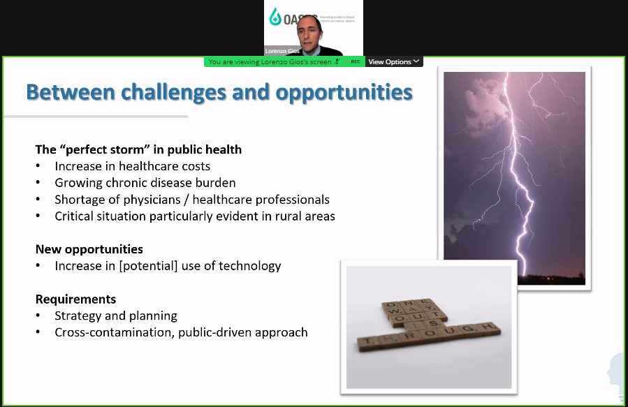 INHWE_Network's tweet photo. We're listening to Lorenzo Gios of @TNdigitalhealth 🇮🇹 introducing the many online platforms and services provided by the #Trentino Salute 4.0 competence center on digital health @oases_project @TelehealthBot @MedEdBot #OASES_Project #OASESProject @Agenas_Salute @EU_HaDEA https://t.co/IeAtO0ICV5