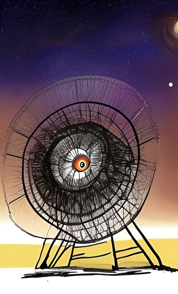 sauronschedules's tweet photo. In the next 24 hours, @CSIRO_ATNF #ASKAP will begin its full survey trial month, with yours truly at the helm for automated and autonomous observation scheduling 📡 To celebrate, here are some ASKAP-themed @WOMBO #dream artworks 🖼️🥳👁️ #sauronschedules #AI #womboart https://t.co/geNt1SXbNG