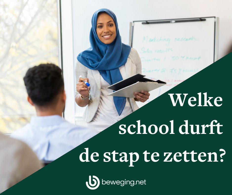 BewegingNet's tweet photo. Diversiteit in leraarskorps is een meerwaarde voor de hele schoolomgeving. Tijd voor actie. De bal ligt nu in het kamp van schoolbesturen: doe die eerste aanwerving of laat stagiaires met een hoofddoek toe! 2/2 #hoofddoek #onderwijs https://t.co/rCSyTS6w7J