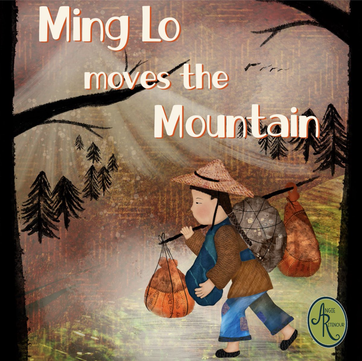 NinjaFoo's tweet photo. #folktaleweek2022 #folktaleweek #scbwi #kidlitart #collageart 
Ming Lo was a fool to think he could move a mountain for his nagging wife. Prompt 1- #fool @folktaleweek https://t.co/P2r9Cx7BSB
