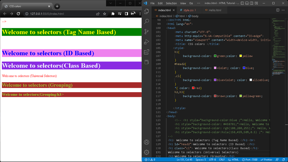 venkateshs02's tweet image. Day 31 of 100 days of code :
Learnt about CSS
1. Types of CSS
2. Colors in CSS
3. Types of selectors in CSS
4. Background property in CSS
#100Ddaysofcode
#HTML5 
#CSS 
#FrontEnd