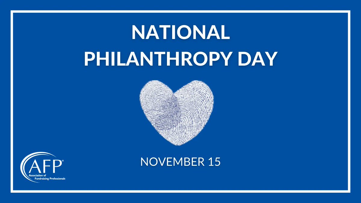 Organized in the 1980s, National Philanthropy Day is a special day to recognize &amp; celebrate the societal contributions of philanthropy. We applaud our members and all making a difference through giving from the heart! #NationalPhilanthropyDay